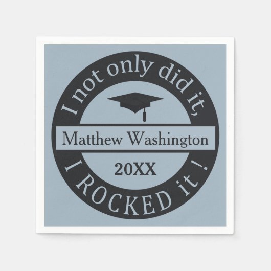 Abschluss individuelle Name und Papierservietten (Vorderseite)