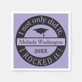 Abschluss individuelle Name und Papierservietten