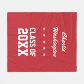 Abschluss-individueller Name, Jahr u. FarbFleece Fleecedecke (Vorderseite (Horizontal))