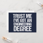 Abschluss-Ingenieur-Graduate Karte (Vorderseite/Rückseite Beispiel)