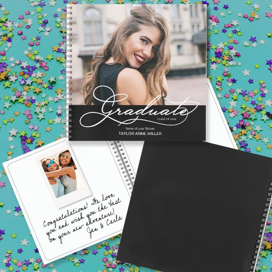 Abschluss Instant Foto und Message Guest Book Notizblock