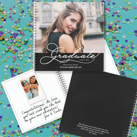 Abschluss Instant Foto und Message Guest Book Notizblock