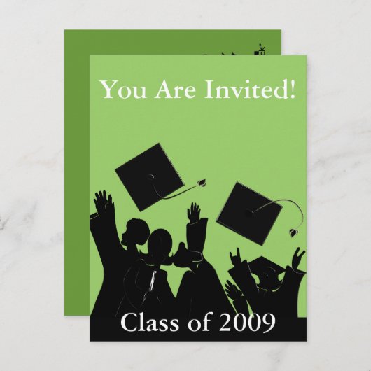 Abschluss Invitation Class of 2009 Einladungspostkarte (Vorne/Hinten)