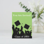 Abschluss Invitation Class of 2009 Einladungspostkarte (Stehend Vorderseite)