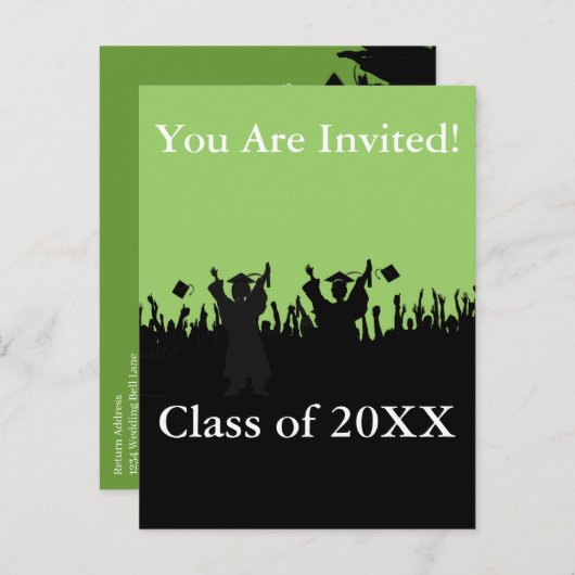 Abschluss Invitation Class of 2010 Einladungspostkarte (Vorne/Hinten)