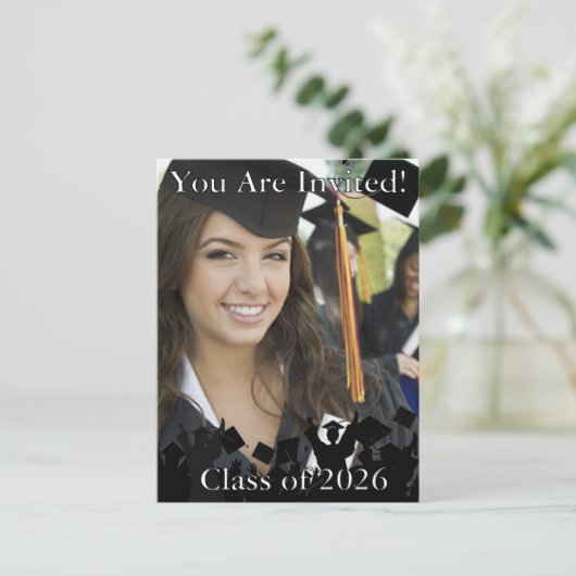 Abschluss Invitation Class of 2010 Einladungspostkarte (Stehend Vorderseite)