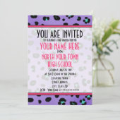 Abschluss Invitation - Klasse 2011 Lila Einladung (Stehend Vorderseite)