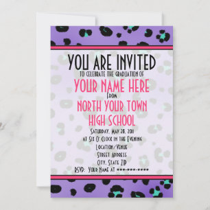 Abschluss Invitation - Klasse 2011 Lila Einladung