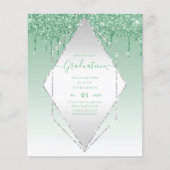 ABSCHLUSS INVITES - Driving Glitzer Girly Glamour (Vorderseite)