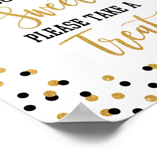 Abschluss ist süß Bitte nehmen Sie eine Leckerei U Poster (Ecke)