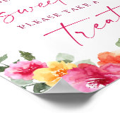 Abschluss ist süßes, festlich leuchtendes Blumenze Poster (Ecke)