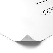 Abschluss ist Sweet Minimalistisches Schwarz-weiße Poster (Ecke)