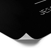 Abschluss ist Sweet Minimalistisches Schwarz-weiße Poster (Ecke)