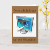 Abschluss - IT/Computer Karte (Gelbe Blume)