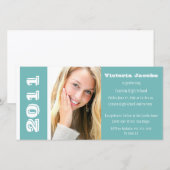 Abschluss Jahr Einladung grün (Vorne/Hinten)