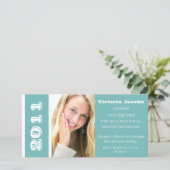 Abschluss Jahr Einladung grün (Stehend Vorderseite)