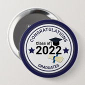 Abschluss Jahr elegant Klasse 2022 Button (Vorne & Hinten)
