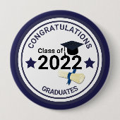 Abschluss Jahr elegant Klasse 2022 Button (Vorderseite)