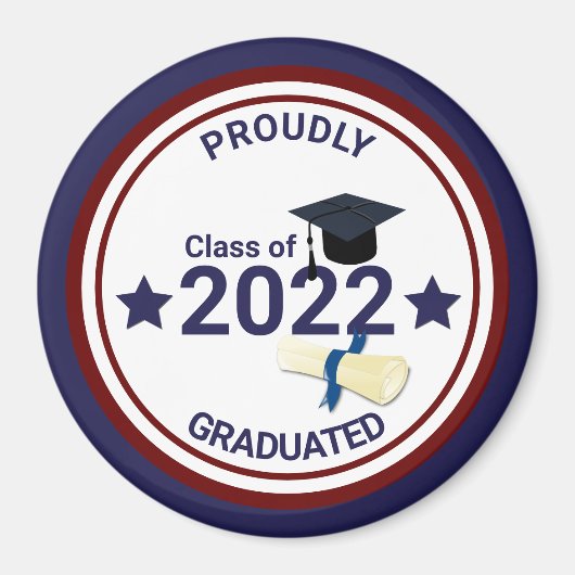 Abschluss Jahr elegant Klasse 2022 Magnet (Vorne)