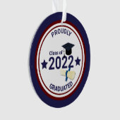 Abschluss Jahr elegant Klasse 2022 Ornament (Vorderseite)