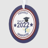 Abschluss Jahr elegant Klasse 2022 Ornament (Vorderseite)