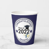 Abschluss Jahr elegant Klasse 2022 Pappbecher (Vorderseite)