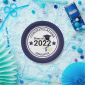 Abschluss Jahr elegant Klasse 2022 Pappteller (Party)