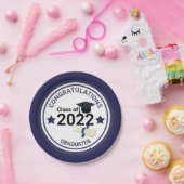 Abschluss Jahr elegant Klasse 2022 Pappteller (Party)