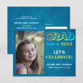 Abschluss Jahr farbenfrohe Mittelstufe Foto Postkarte (Vorne/Hinten)