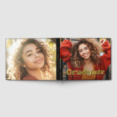 Abschluss Jahr Foto Retro-Schriftart-Abschluss Gästebuch (Voll)