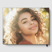 Abschluss Jahr Foto Retro-Schriftart-Abschluss Gästebuch (Rückseite)