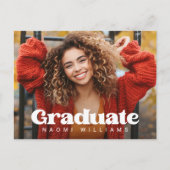 Abschluss Jahr Foto Retro-Schriftart-Abschluss Postkarte (Vorderseite)