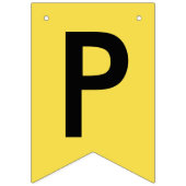 Abschluss JAHR Gelbes Schwarz Wimpelkette (Dritte Fahne)