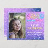 Abschluss Jahr Mädchen mittlere Schule Foto inv Postkarte (Vorne/Hinten)