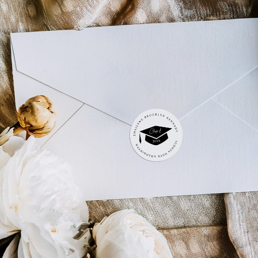 Abschluss Jahr Umschlag Aufkleber