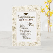 Abschluss Jeremiah 29:11 Bibel Ich kenne die Pläne Karte (Gelbe Blume)