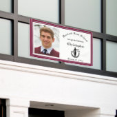 Abschluss, Jura, Rot, Crimson Custom Banner (Äußeres Gebäude)