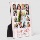 Abschluss K-12 Foto Collage Rose Gold Script Fotoplatte (Seite)