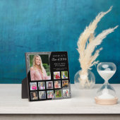 Abschluss K-12 FotoCollage Black Silver Glitzer Fotoplatte (InSitu)