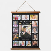 Abschluss K-12 Fotocollage Graduate Keepake Wandteppich Mit Holzrahmen (Vorderseite)
