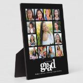 Abschluss K-12 FotoCollage Modernes, feines Schwar Fotoplatte (Seite)