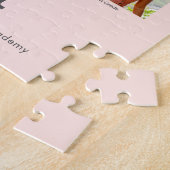Abschluss K-12 FotoCollage Modernes Rosa Puzzle (Seite)