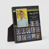 Abschluss K-12 Fotos | Schwarz & Gold | Beibehalte Fotoplatte (Vorderseite)