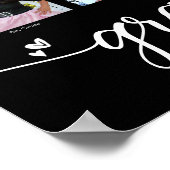 Abschluss K-12 Modernes Drehbuch Schwarz Poster (Ecke)