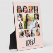 Abschluss K-12 Rosa FotoCollage Moderne Fotoplatte (Seite)