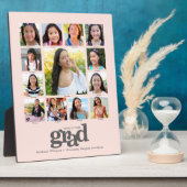 Abschluss K-12 Rosa FotoCollage Moderne Fotoplatte (Seite)