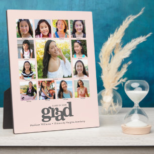 Abschluss K-12 Rosa FotoCollage Moderne Fotoplatte