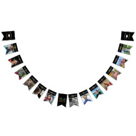 Abschluss K bis 12 Foto Black and Gold Bunting Fl Wimpelkette