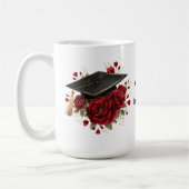 Abschluss-Kaffeetasse mit roten Rosen Kaffeetasse (Links)