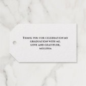 Abschluss-Kalligrafie Geschenkanhänger (Rückseite (Horizontal))